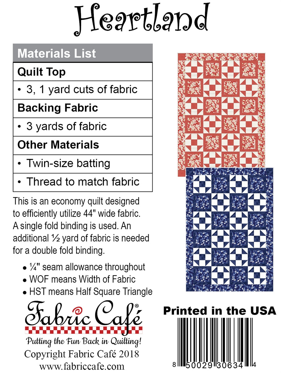 Heartland 3-Yard Quilt Pattern