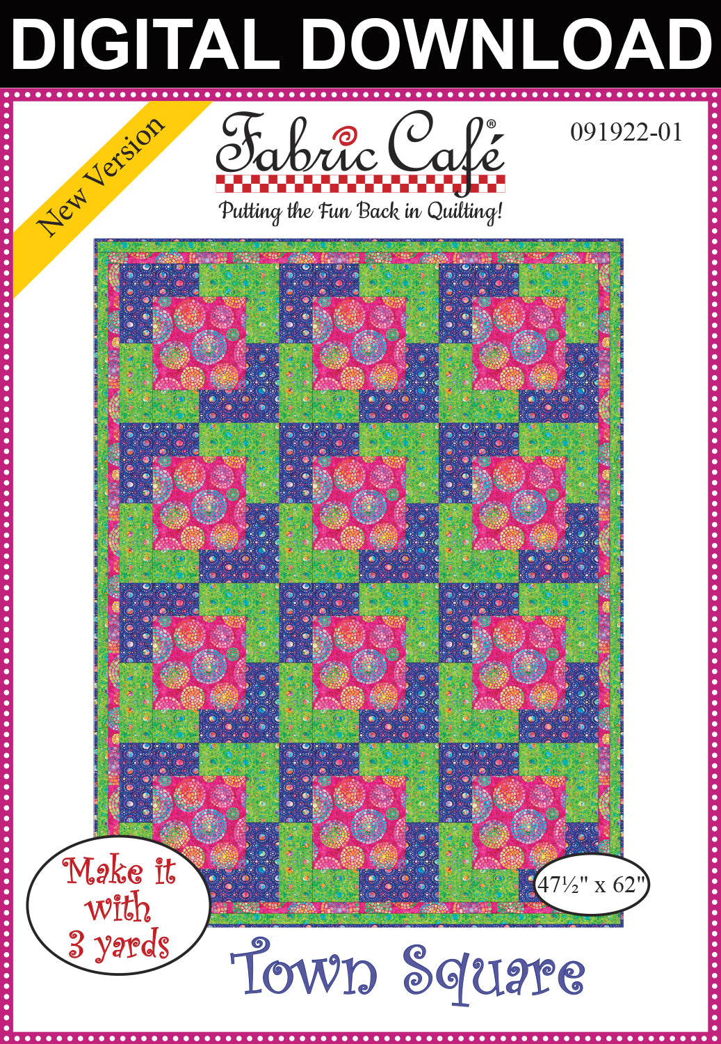 Town Square 3-Yard Quilt Pattern