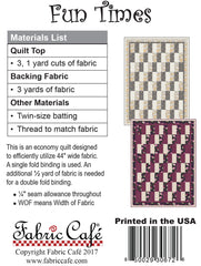 Fun Times 3-Yard Quilt Pattern