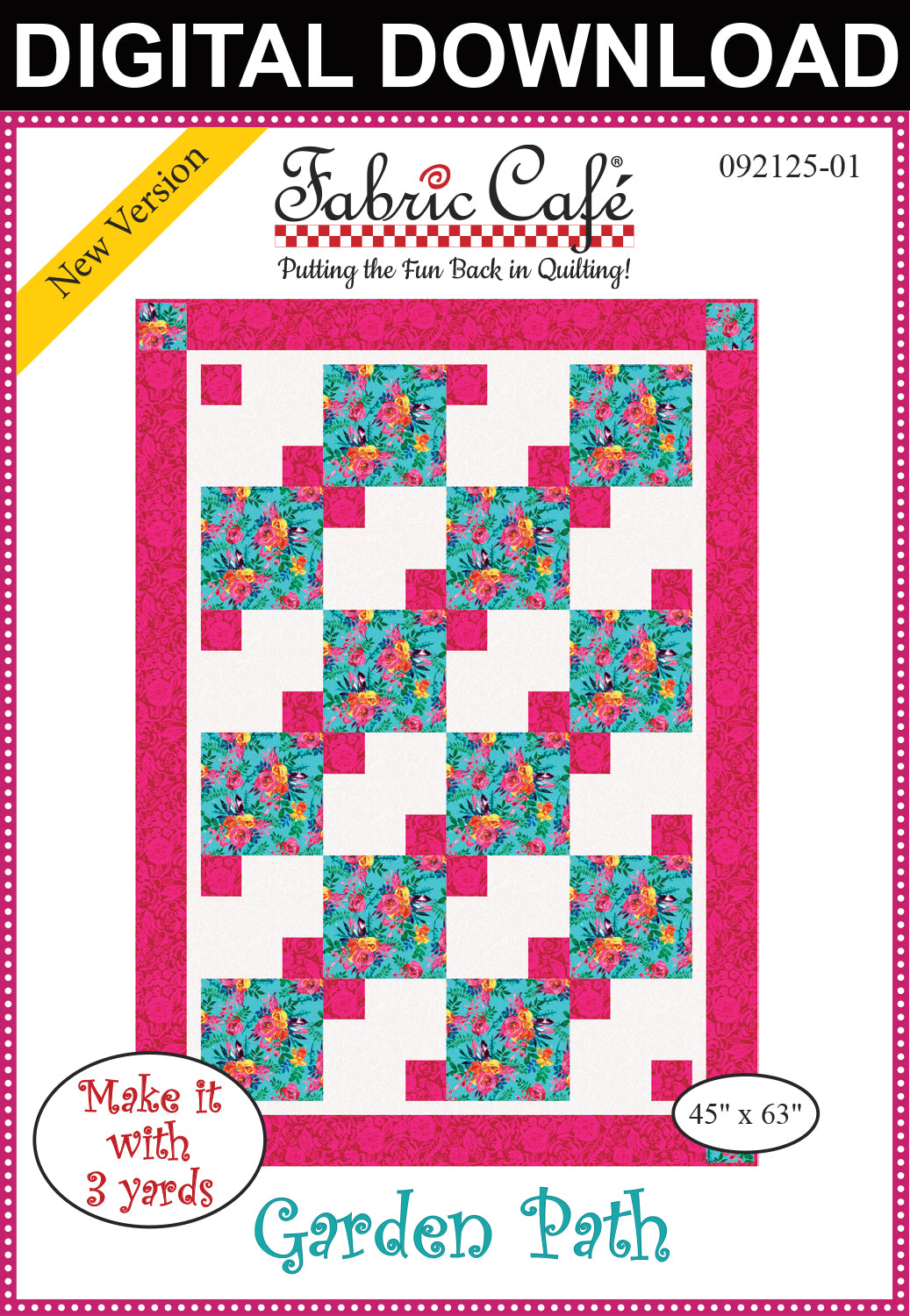 Garden Path 3-Yard Quilt Pattern