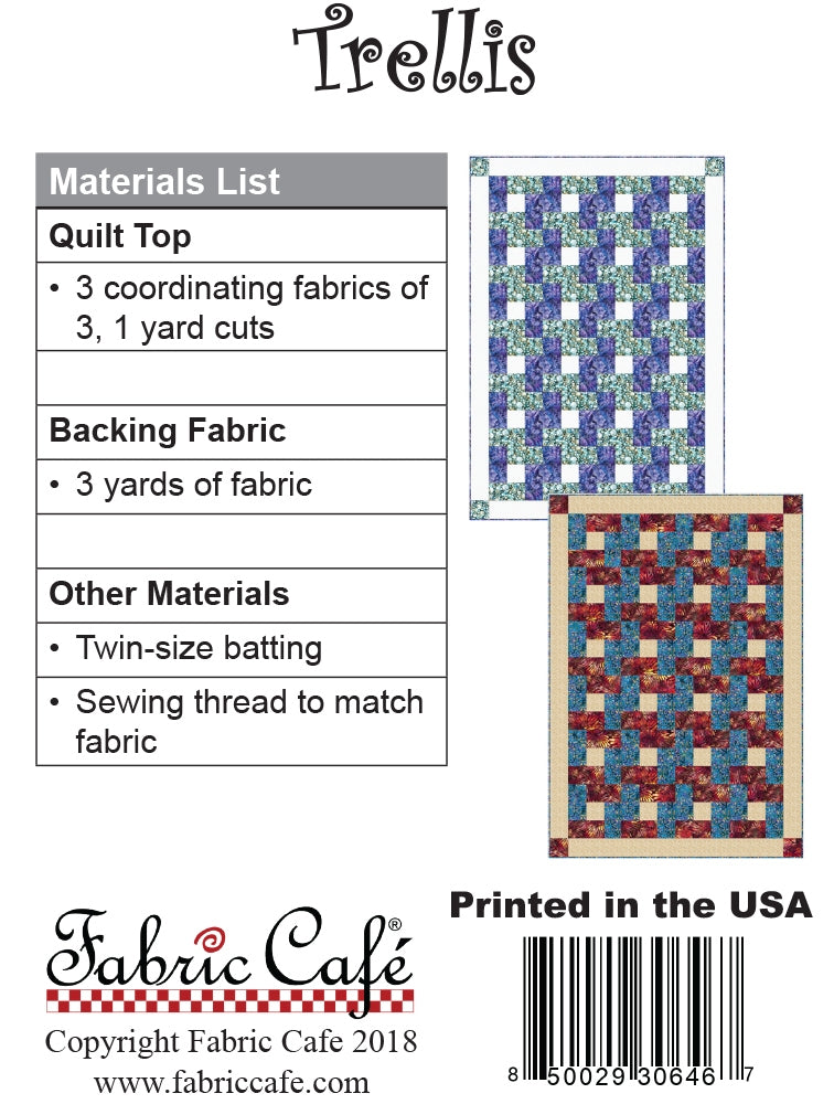 Trellis 3 Yard Quilt Pattern