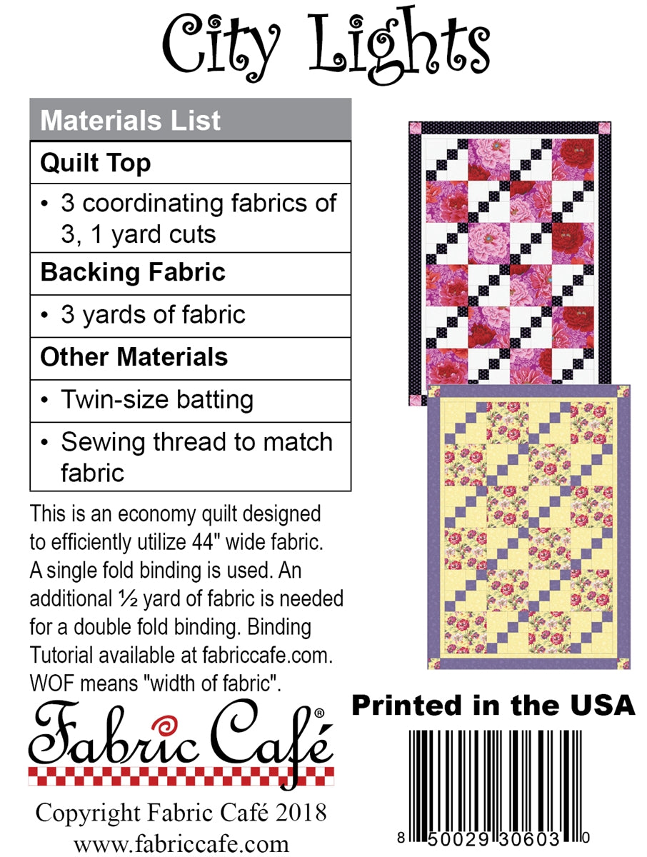 City Lights 3-Yard Quilt Pattern