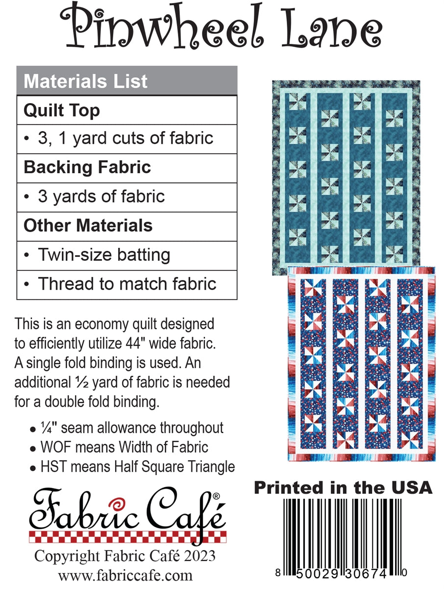 Pinwheel Lane 3-Yard Quilt Pattern