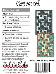 Carousel 3-Yard Quilt Pattern