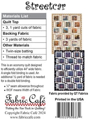 Streetcar 3-Yard Quilt Pattern | Perfect for 7-inch Panels