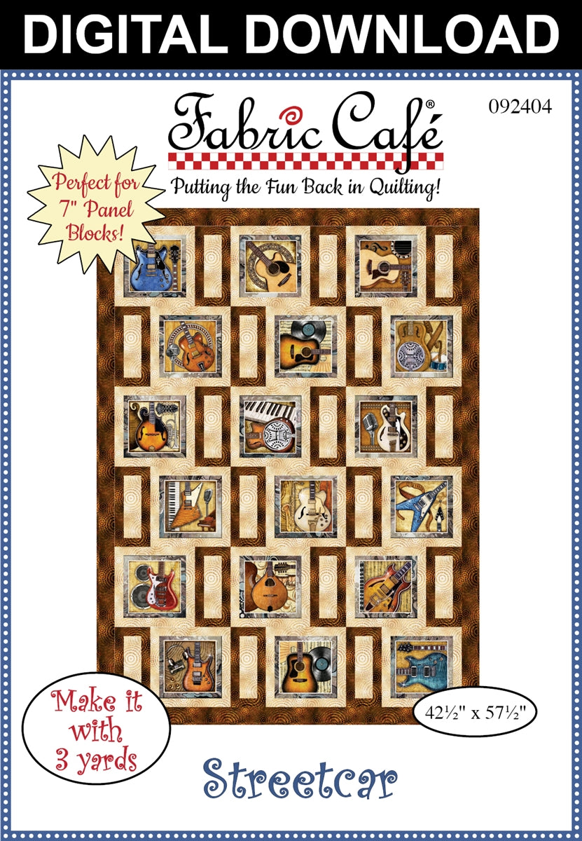 Streetcar 3-Yard Quilt Pattern | Perfect for 7-inch Panels