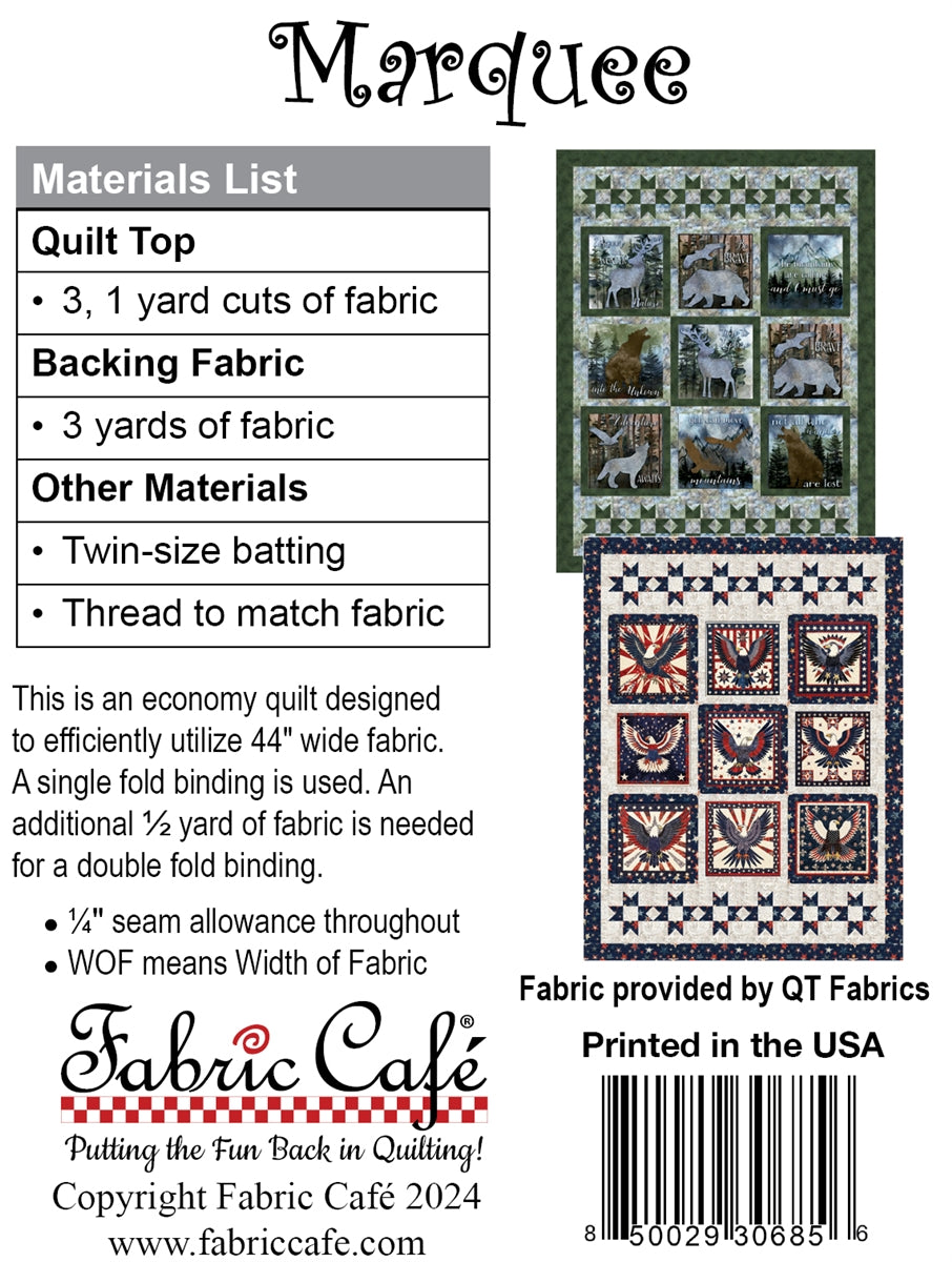 Marquee 3-Yard Quilt Pattern | Perfect for 10-inch Panels