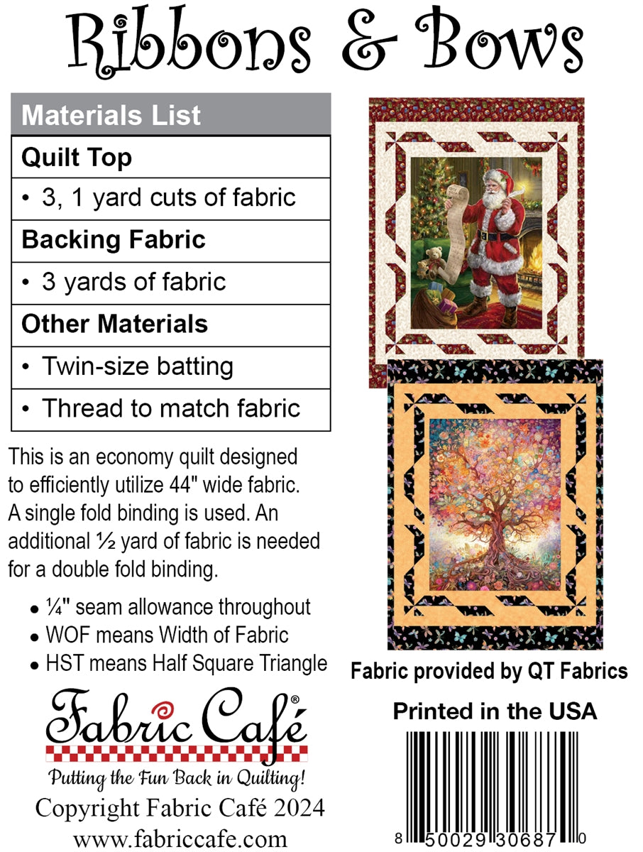 Ribbons & Bows 3-Yard Quilt Pattern | Perfect for Full Yard Panel
