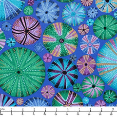 FreeSpirit Kaffe Fassett Collective August 2024 Urchins Blue PWPJ125 Blue  - 22-inch EOB Special