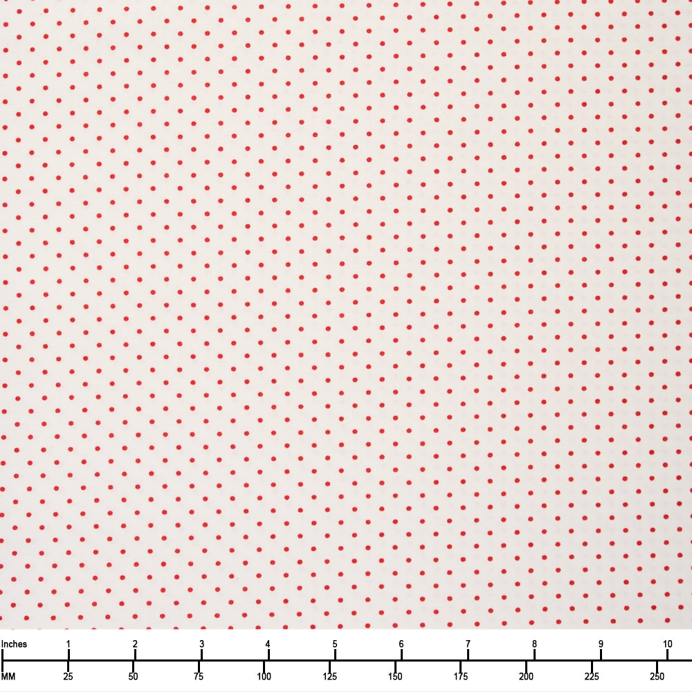 Moda Essential Dots White Red 8654 51 - 28-inch EOB Special