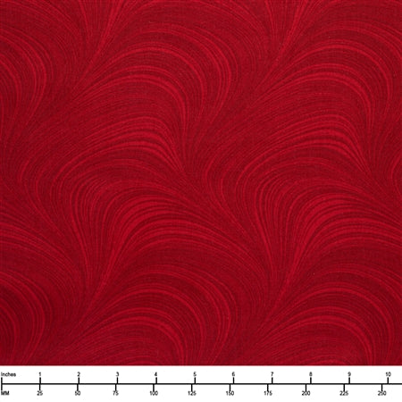 Benartex Wave Texture Basic Medium Red 0296615B - 22-inch EOB Special