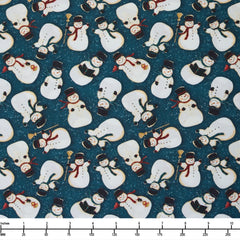 Clothworks Snovalley Tossed Snowmen Y3870 99 - 32-inch EOB Special