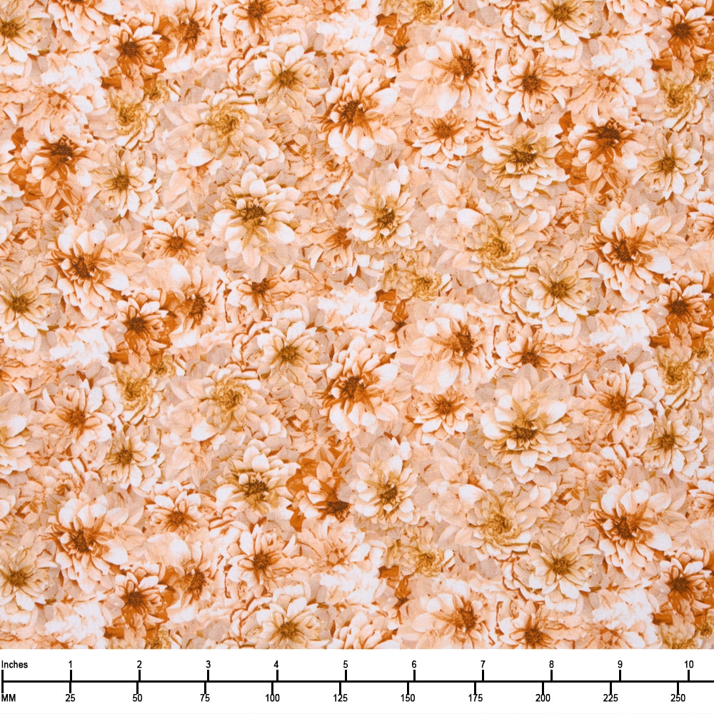 Clothworks Tina's Garden Digital Packed Tonal Dahlias Y3680 35 - 32-inch EOB Special