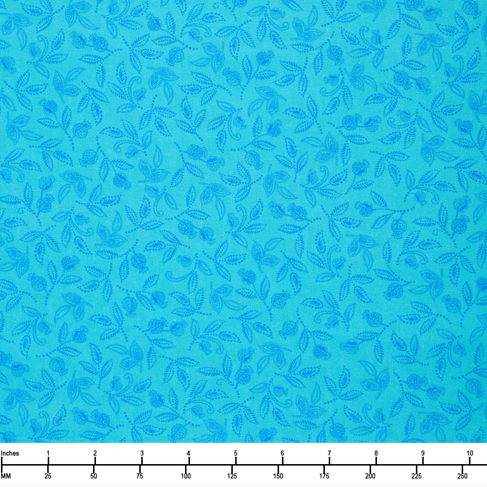 Timeless Treasures Indigo Garden CD3417 Teal - By The Yard