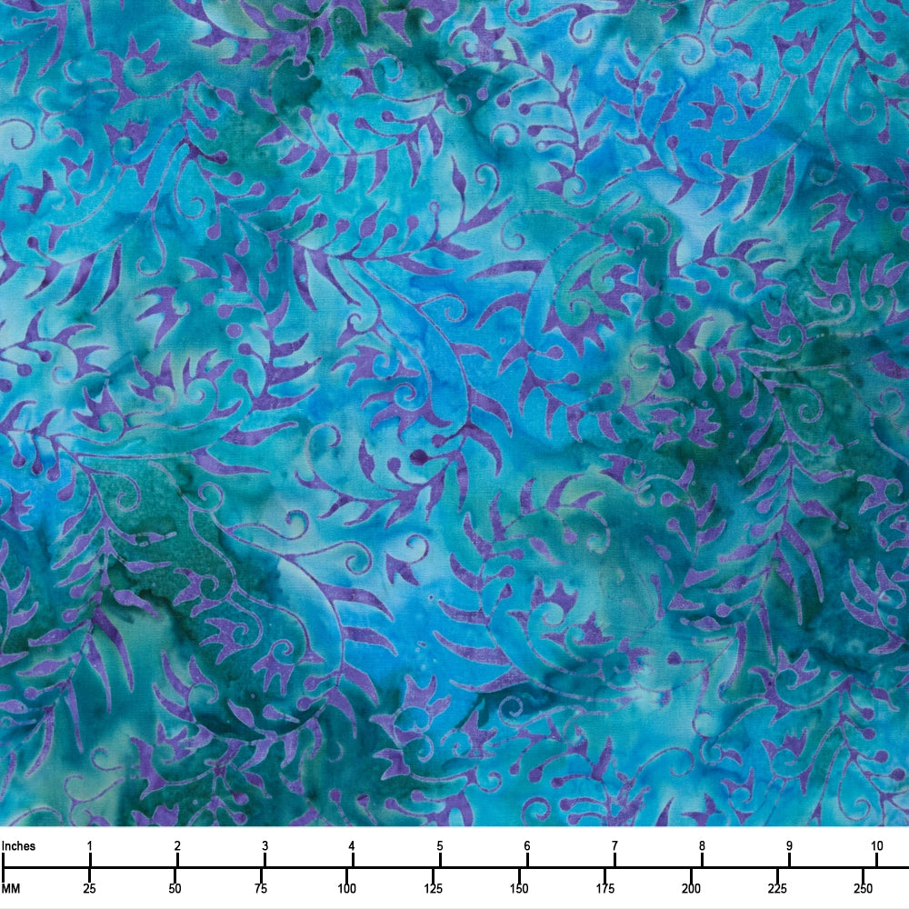 Benartex Bali Calypso Seaweed Light Blue Purple 09273 56 B - By The Yard