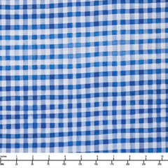 Clothworks Sunflower Bouquets Digital Gingham Dark Blue Y3913 30  - By The Yard