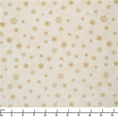 Timeless Treasures Holiday Blenders Metallic Snowflakes Ice CM3467 Cream  - 22-inch EOB Special
