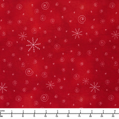 Windham Fabrics A Very Terri Christmas Snow Flurries Red 54104 7 - By The Yard