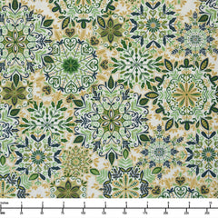 Andover Enchanted Green Snow Crystal MU 027 G - By The Yard