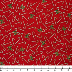 Robert Kaufman Holiday Charms SRKM 19949 3 Red  - By The Yard