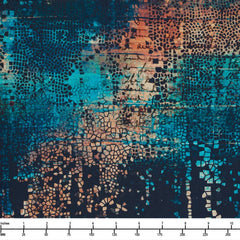 FreeSpirit Abandoned Fractured Mosaic Indigo PWTH130 Indigo- By The Yard