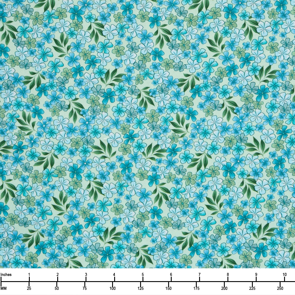 Benartex Butterfly Calypso Calypso Blossoms Light Green 14878 04 - 32-inch EOB Special