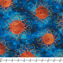 QT Fabrics Believe Suns 2600 30498 W Denim  - 32-inch EOB Special
