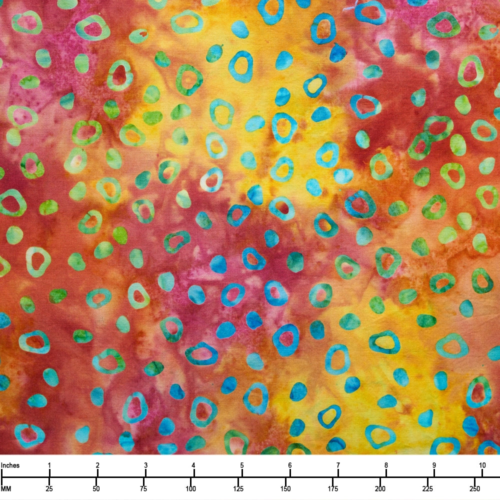 Riley Blake Batiks Bold in Bloom Rainbow Sherbet BT23514 128 - By The Yard