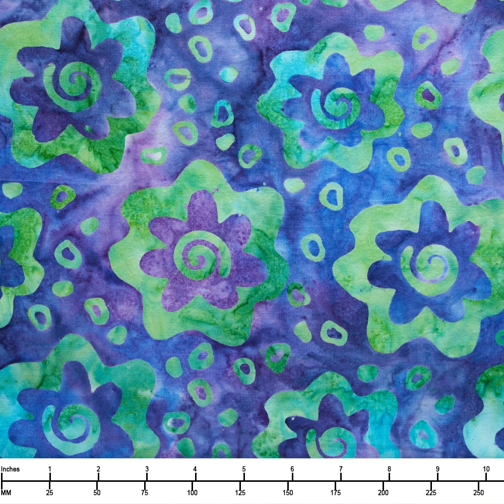 Riley Blake Batiks Bold in Bloom Lilac Mint BT23510 182 - By The Yard