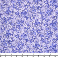 Benartex Botanical Radiants Cattleya Indigo 17093 59- 28-inch EOB Special