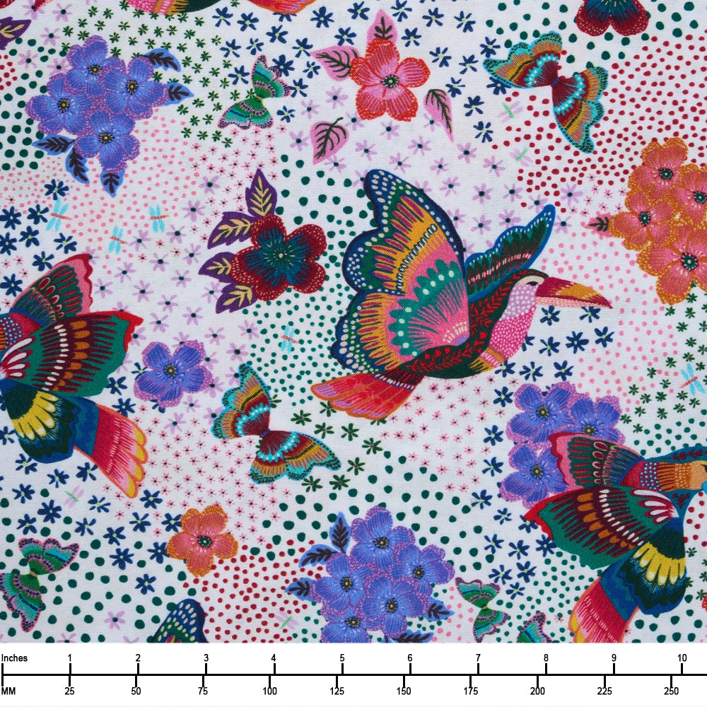 Michael Miller Rainforest Dream Rainforest Paradise DCX12599 Whit D White - 32-inch EOB Special