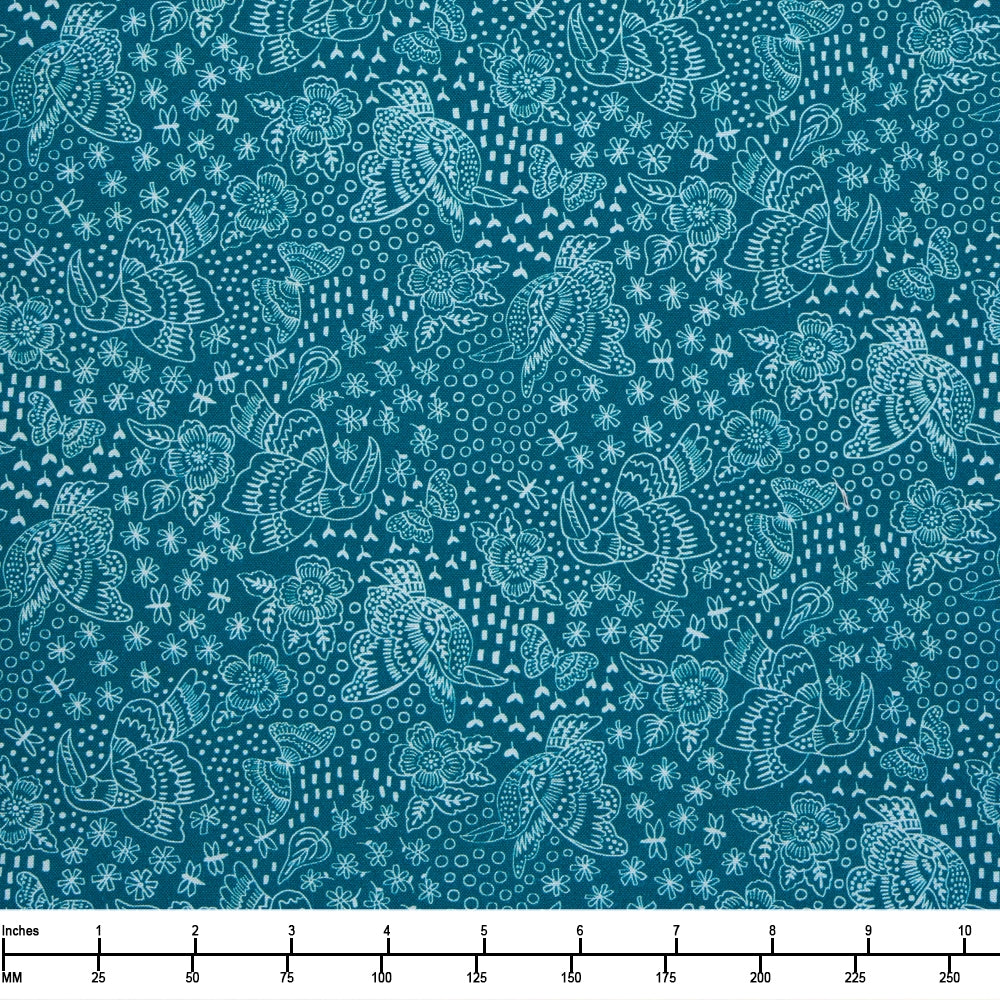 Michael Miller Rainforest Dream Toucan in Rainforest DCX12604 Teal D Teal - 32-inch EOB Special