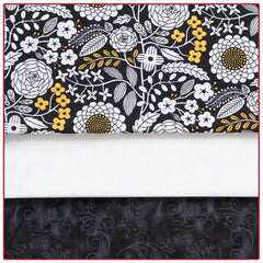 Black, White, & Bloom 3-Yard Quilt Kit