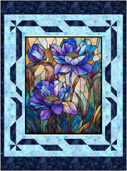 Mosaic Blooms Panel Quilt Kit