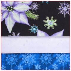 Moonlit Poinsettias 3-Yard Quilt Kit