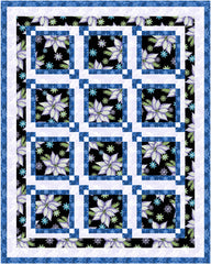 Moonlit Poinsettias 3-Yard Quilt Kit
