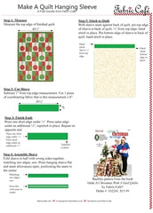 Quilt Hanging Sleeve Instruction Sheet - Free Guide