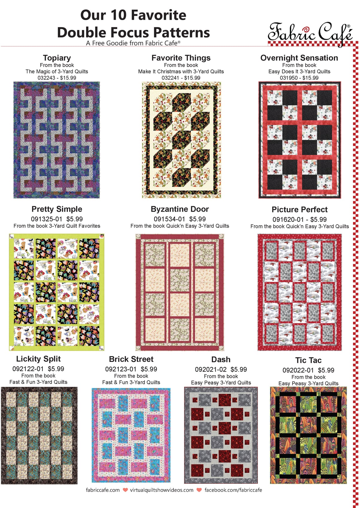 10 Favorite Double Focus Quilt Patterns - Free Guide