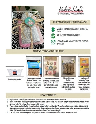 Birds & Butterflies Basket 3-Yard Kit Packaging