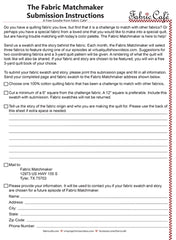The Fabric Matchmaker Submission Instructions