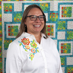 Color Burst Flower Appliqué - Free Pattern