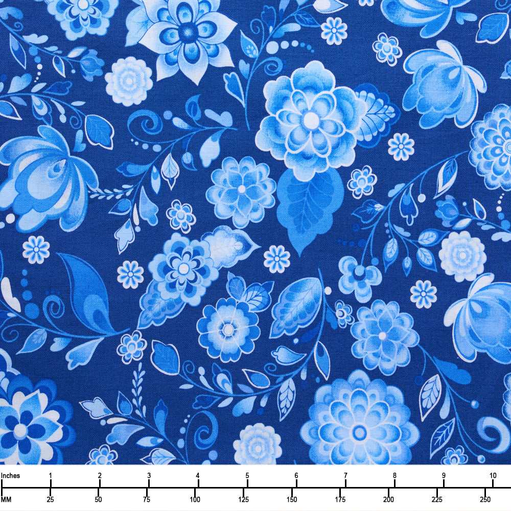 Andover Amsterdam Cobalt Floret A 1690 B - 22-inch EOB Special
