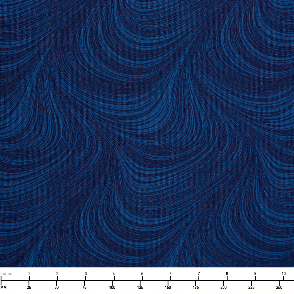 Benartex 0296658B Wave Texture Navy - 28-inch EOB Special