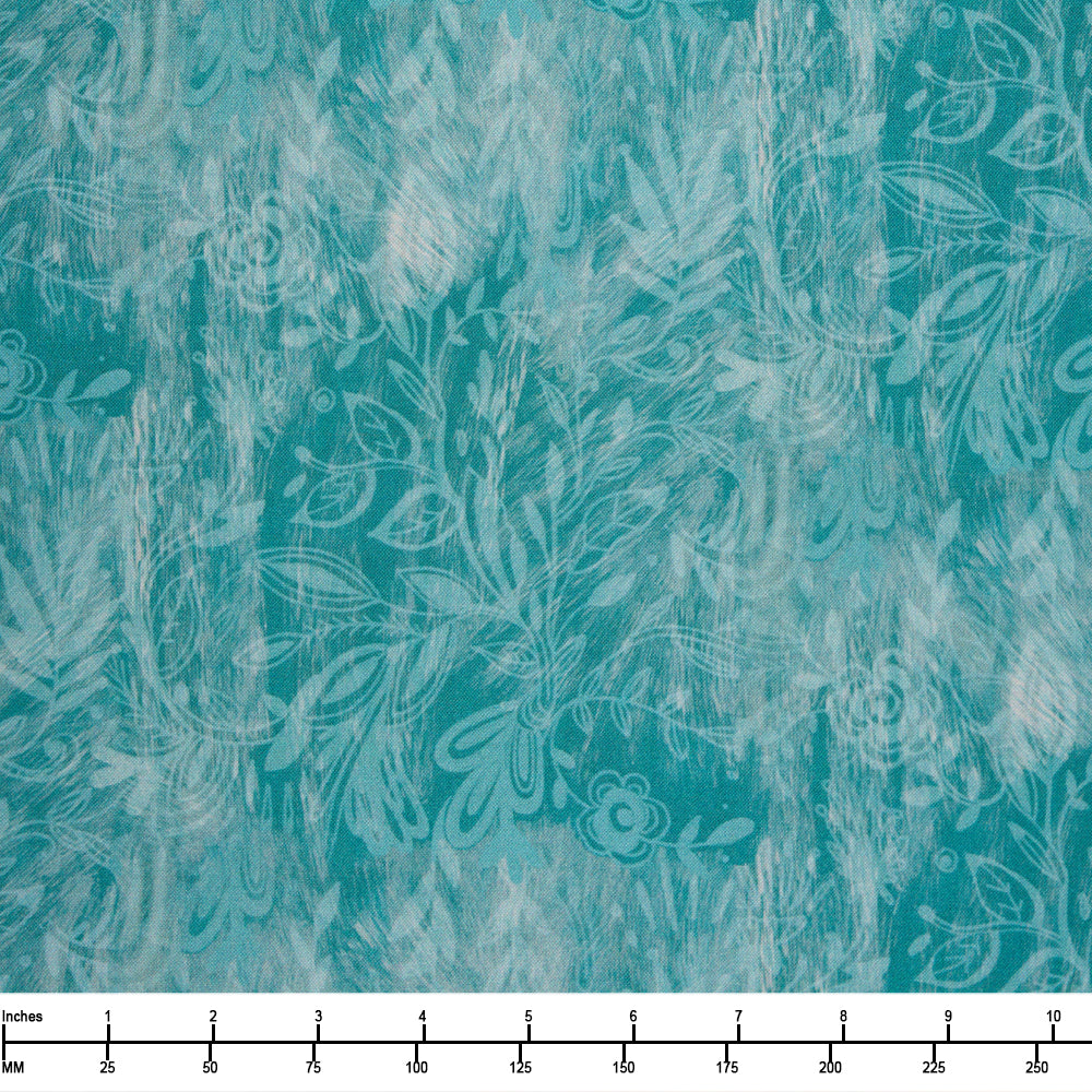 Benartex 1668783B Affinity Shadows Light Teal - 22-inch EOB Special