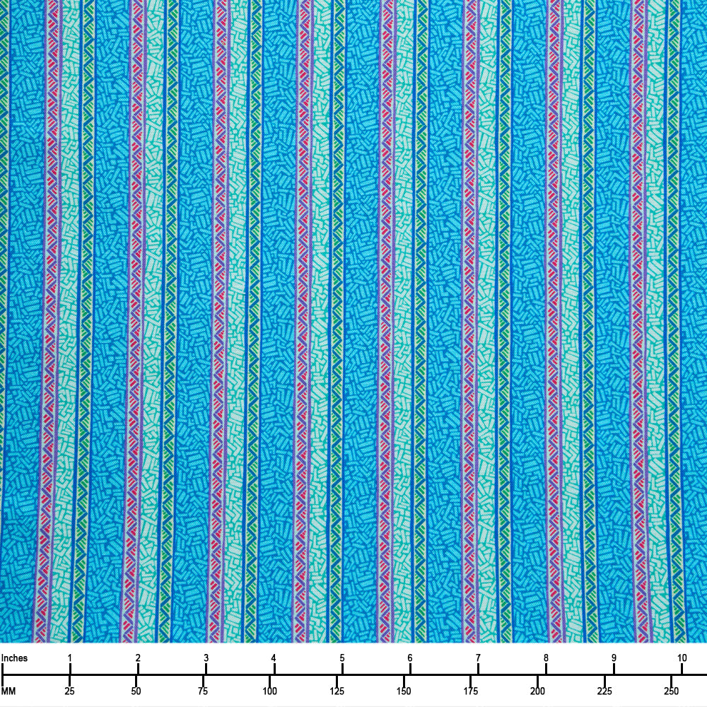 Benartex Cheeto's World Ziggy Stripe Blue 17205 50 - 32-inch EOB Special
