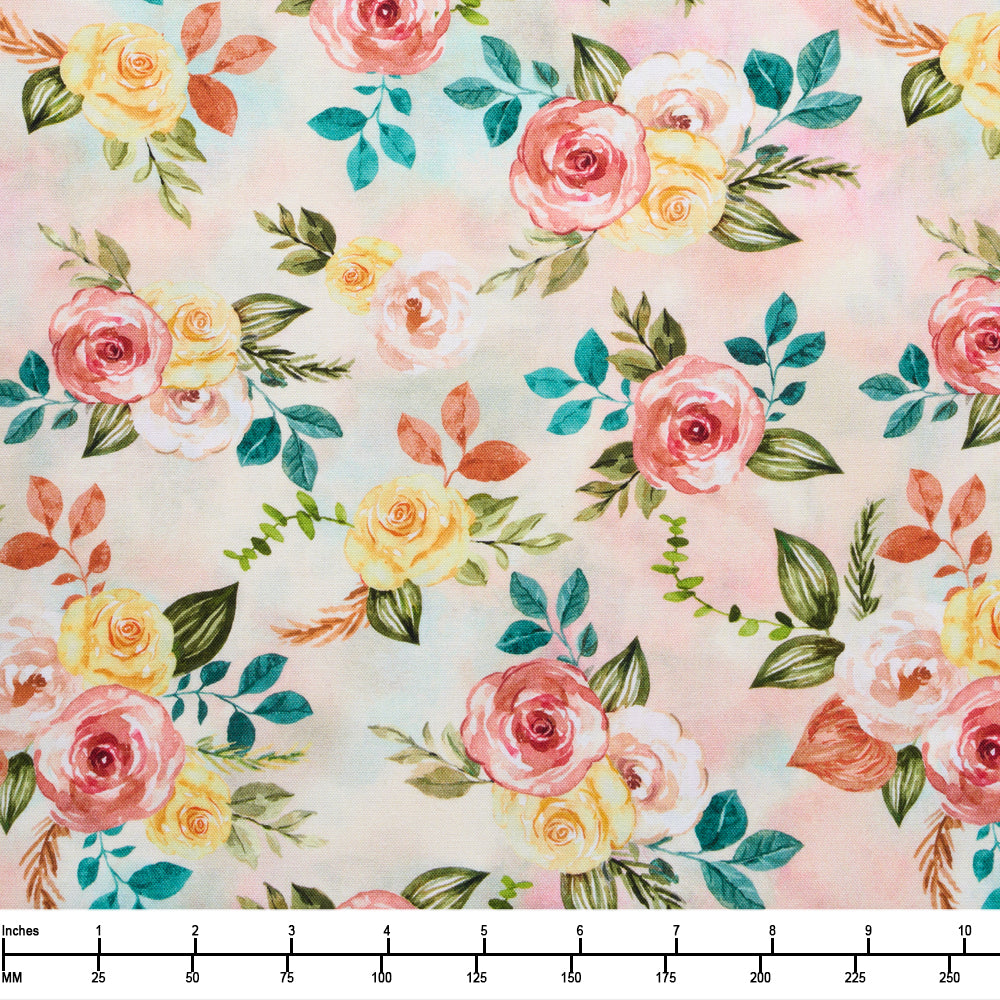 Benartex Gone Country Floral Multi 14805 99 - 22-inch EOB Special