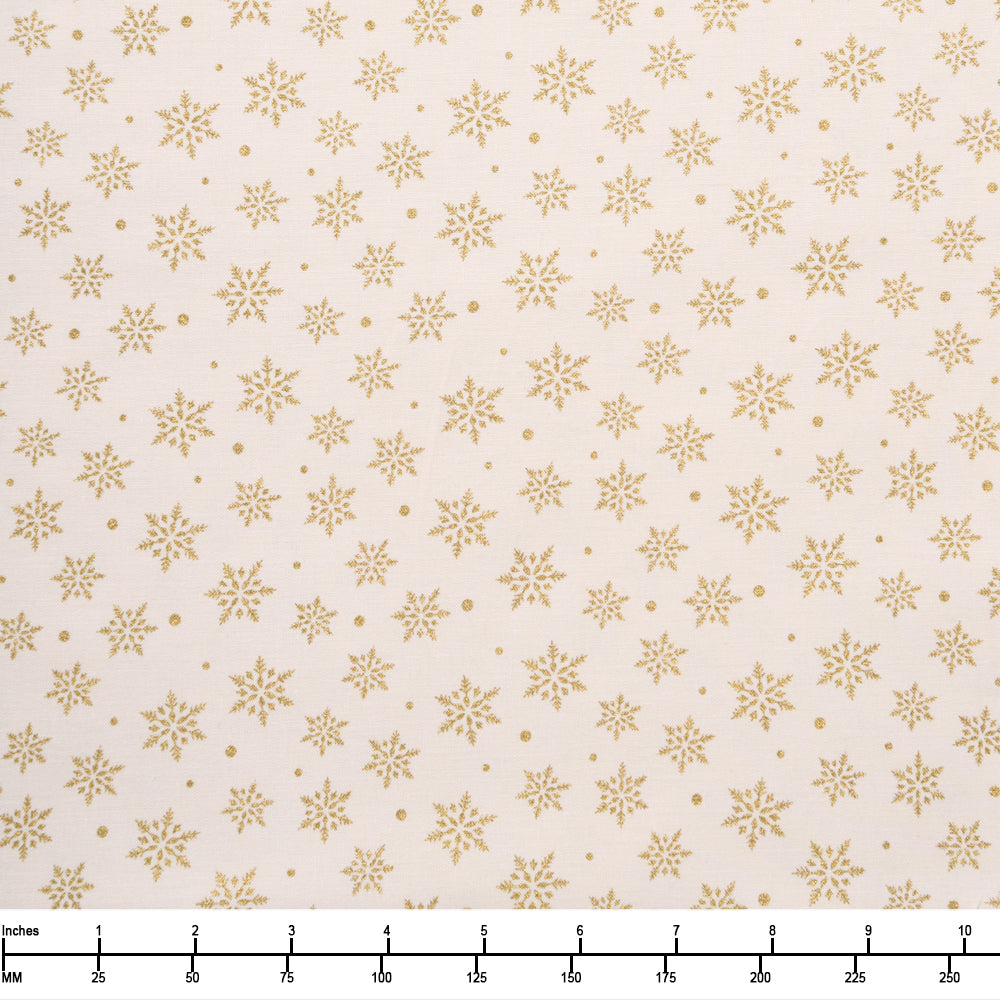Benartex Holiday Tidings Snowflake Splendor Cream 14913M 07 - 28-inch EOB Special