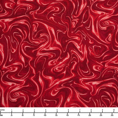 Benartex Pearlized Marble Marbleized Scarlet Red 12814P20 - 32-inch EOB Special