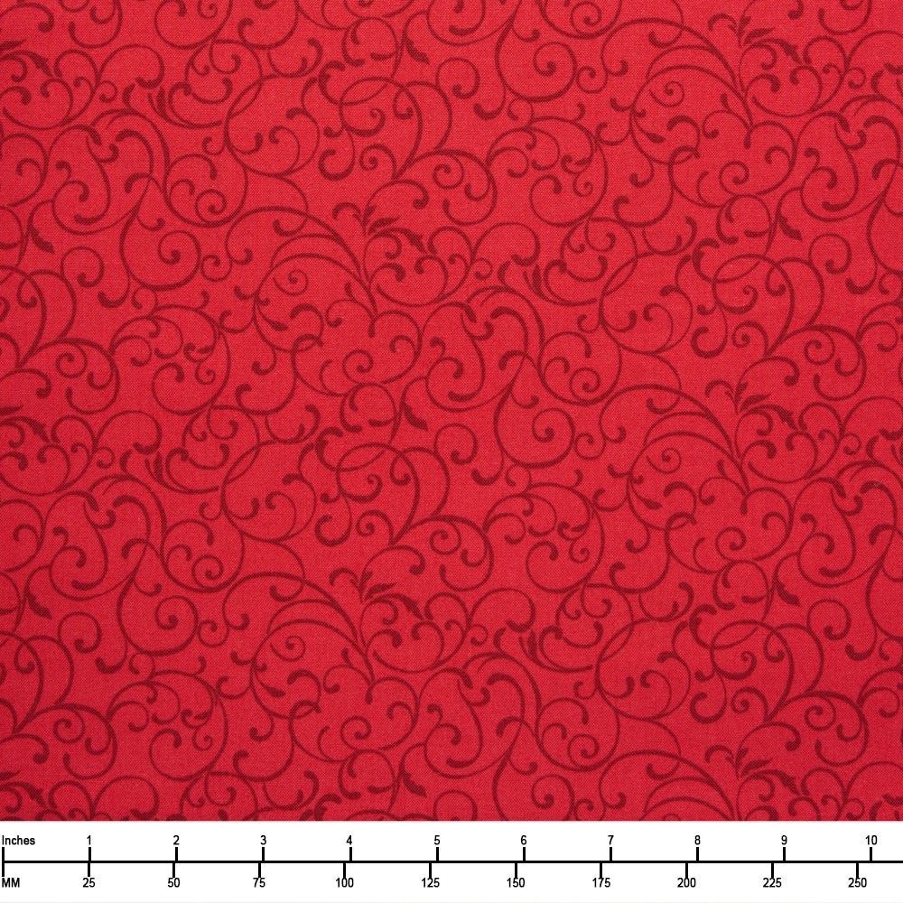 Benartex A Botanical Season Seasonal Scroll Red 13466 10 - 32-inch EOB Special