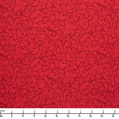 Benartex A Botanical Season Seasonal Scroll Red 13466 10 - 32-inch EOB Special